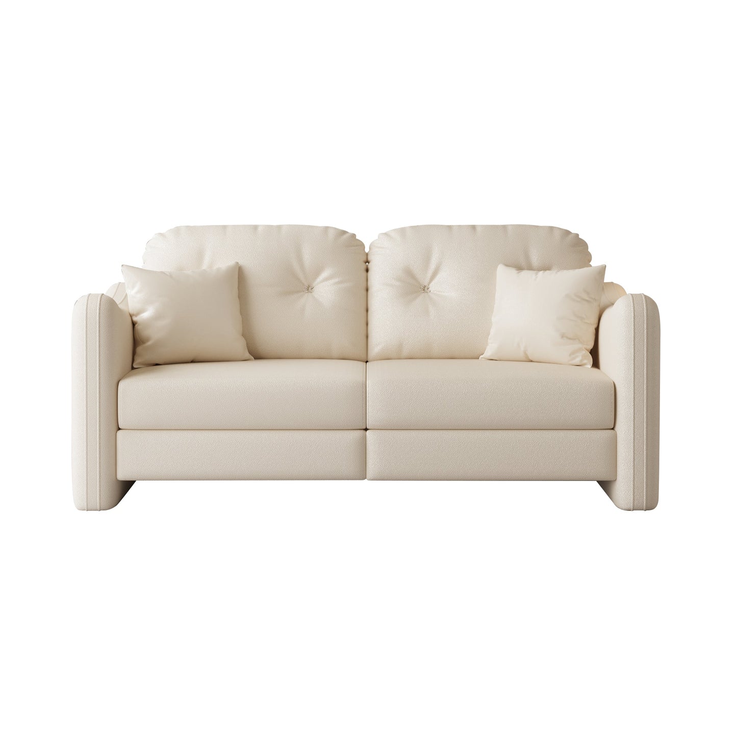 62.2”Modern Living Room Beige Sofa