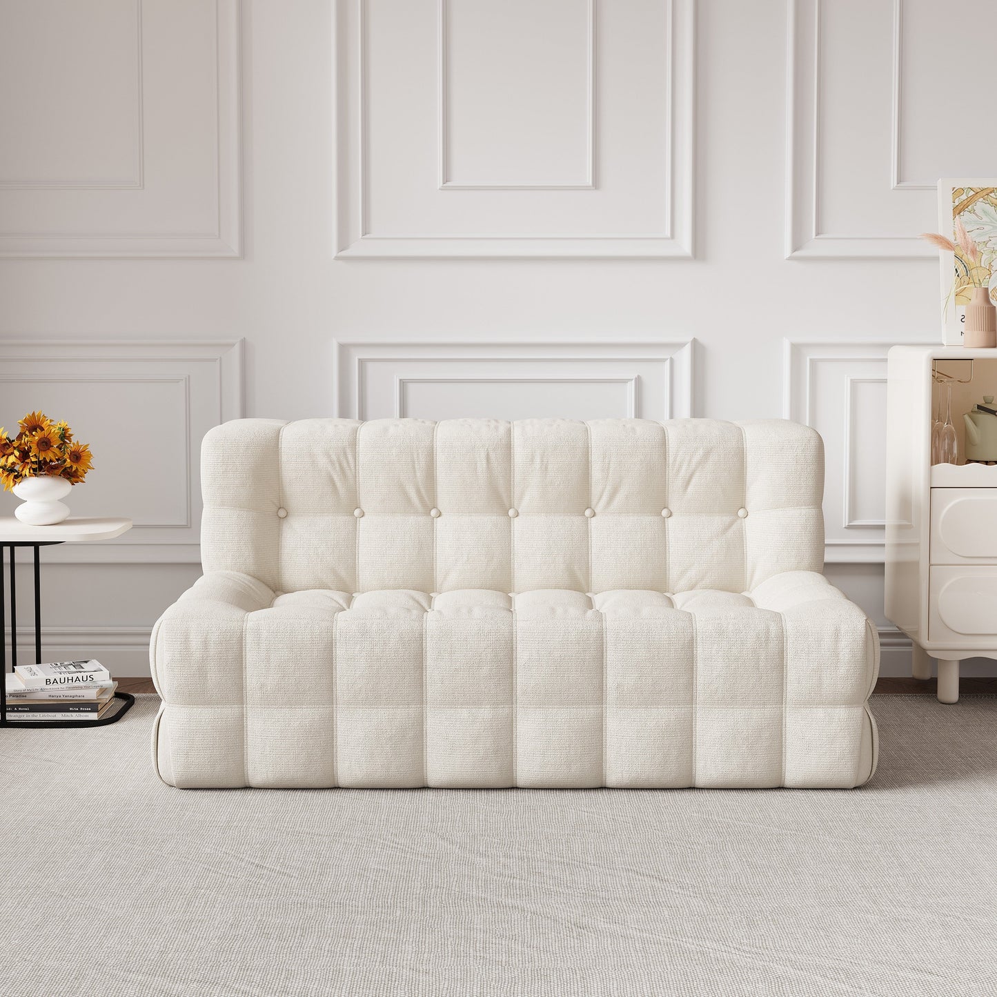 Bean Bag Tufted Corduroy Upholstered Lazy Sofa Chair