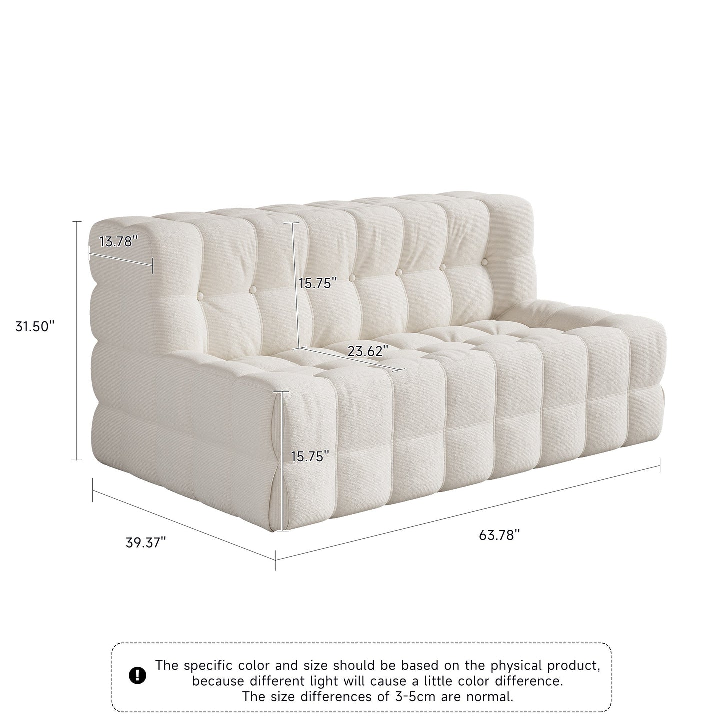 Bean Bag Tufted Corduroy Upholstered Lazy Sofa Chair