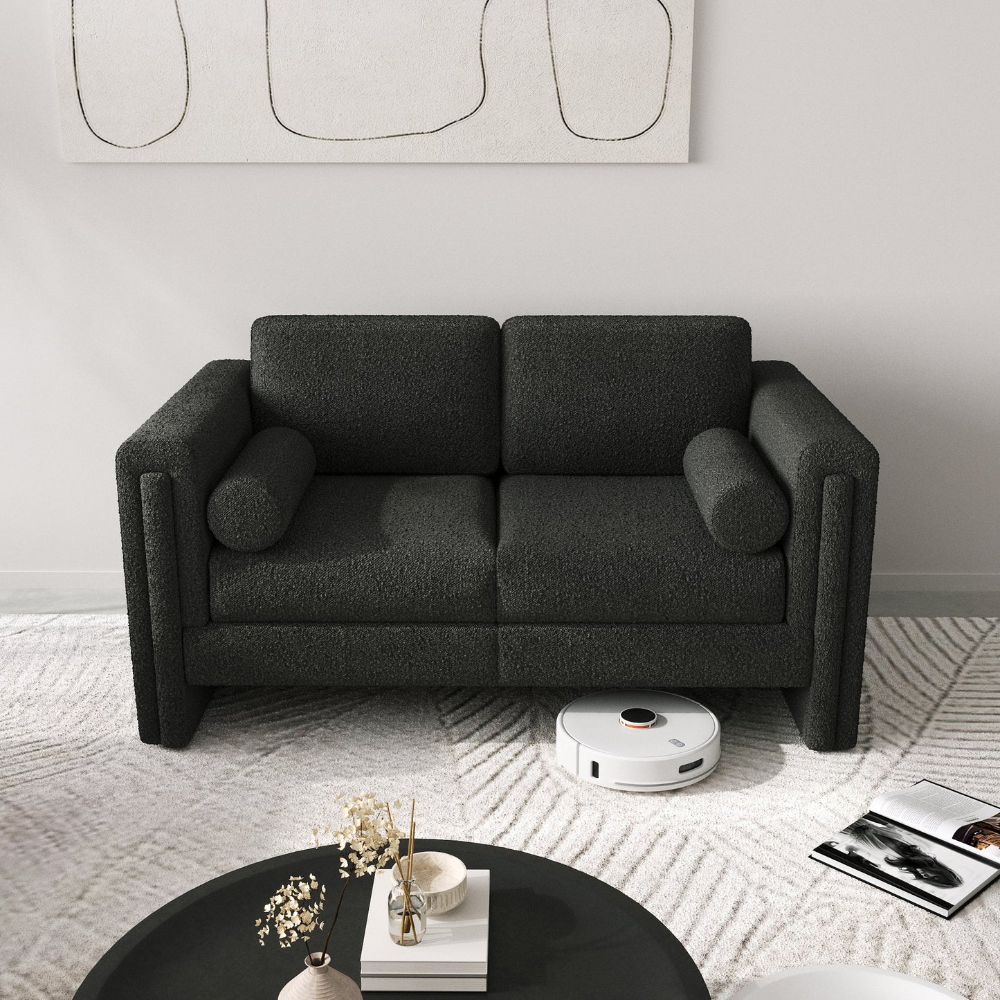 Fabric Loveseat Upholstered Two-Seater Sofa