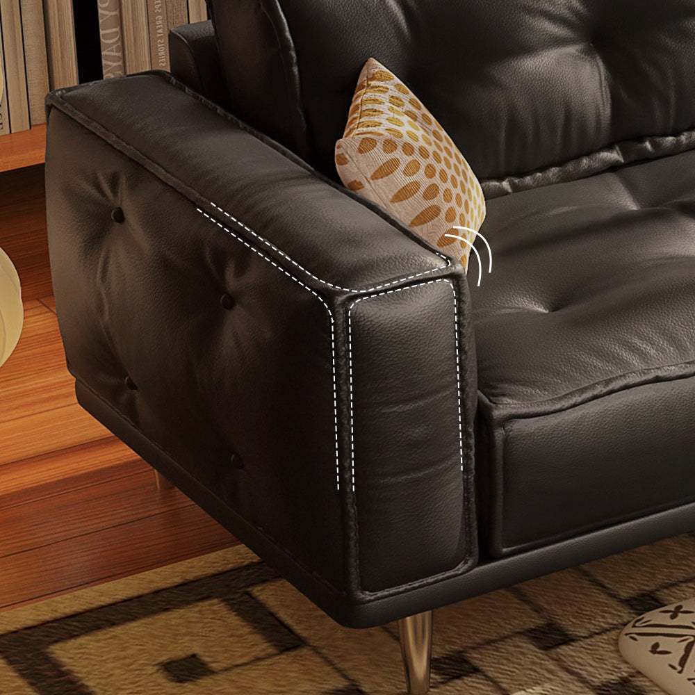 French Vintage Leather Sofa Luxurious Comfort