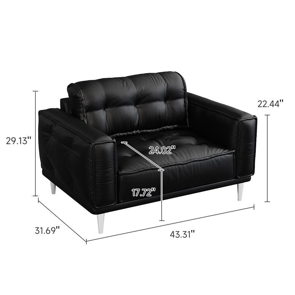 French Vintage Leather Sofa Luxurious Comfort