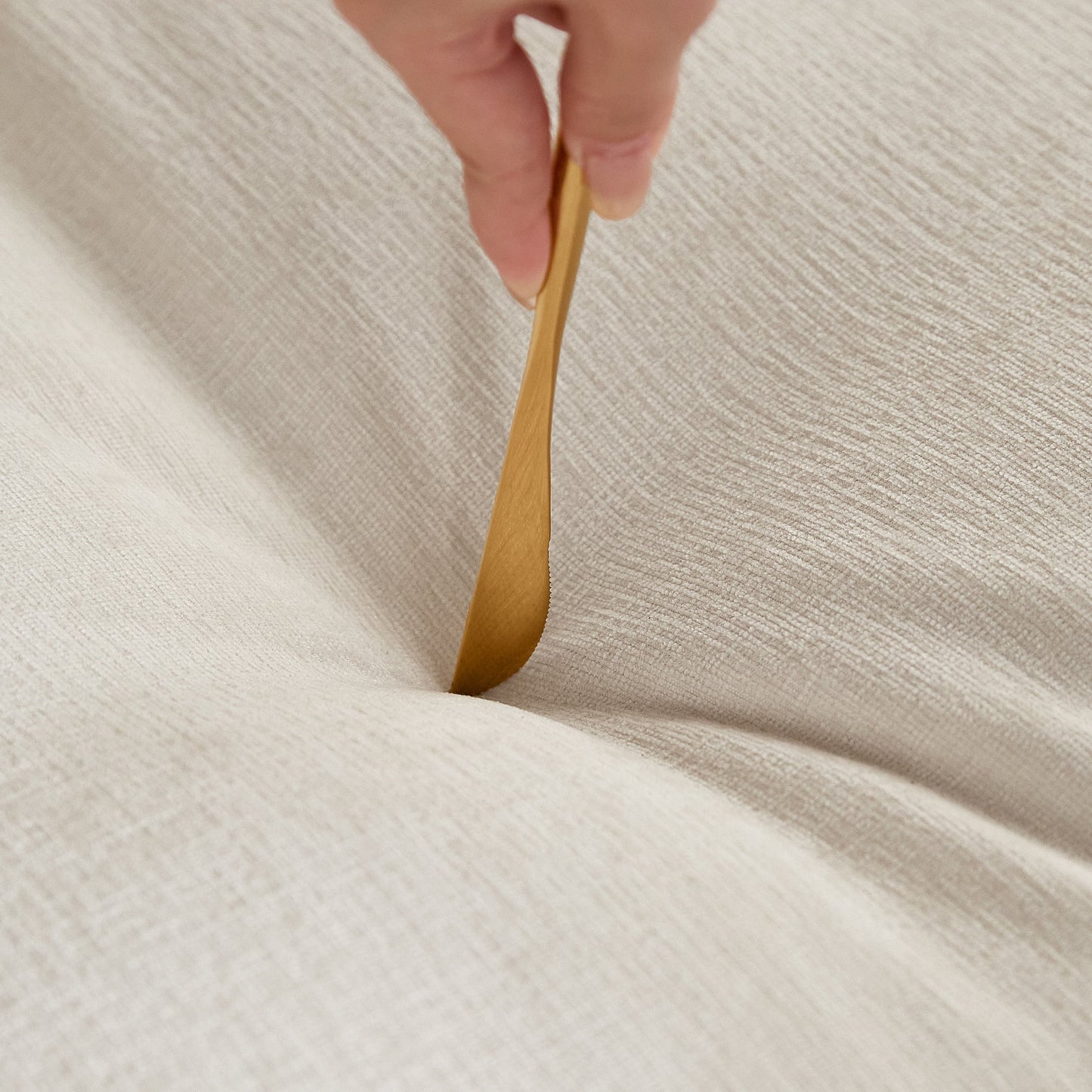 Japandi Solid Ash Wood Sofa Available in Cotton Linen, Corduroy & Cat-Scratch Fabric