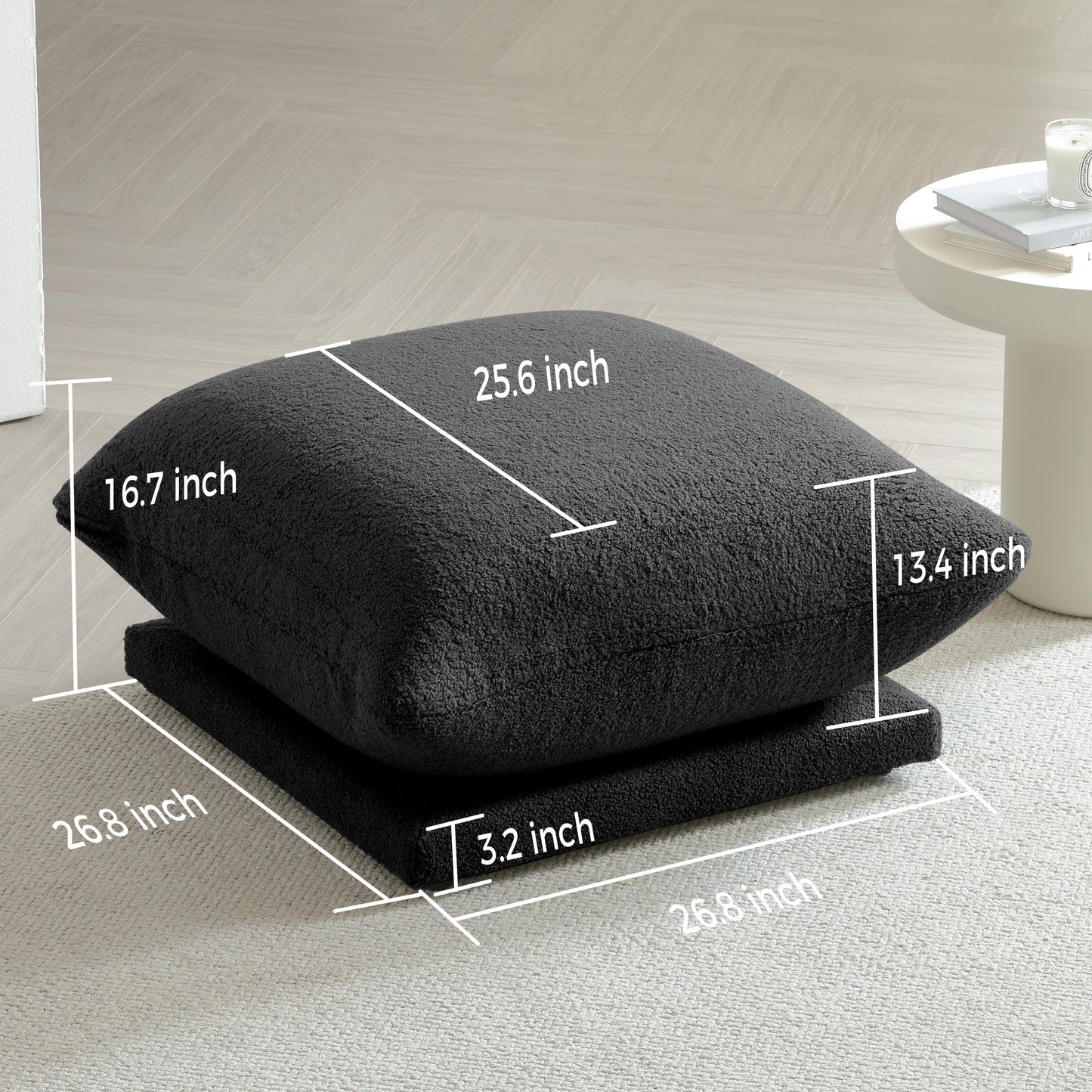 Modern Modular Cloud Sectional Couch Lambswool Fabric Chaise Oversized Sofa