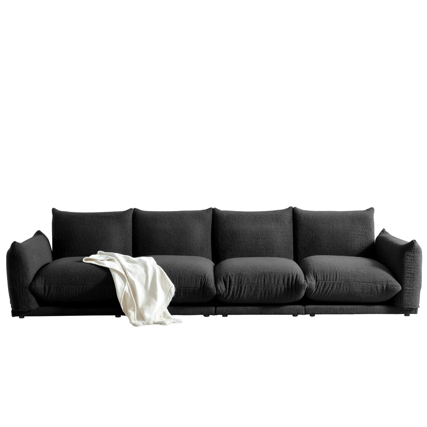 Modern Modular Cloud Sectional Couch Lambswool Fabric Chaise Oversized Sofa