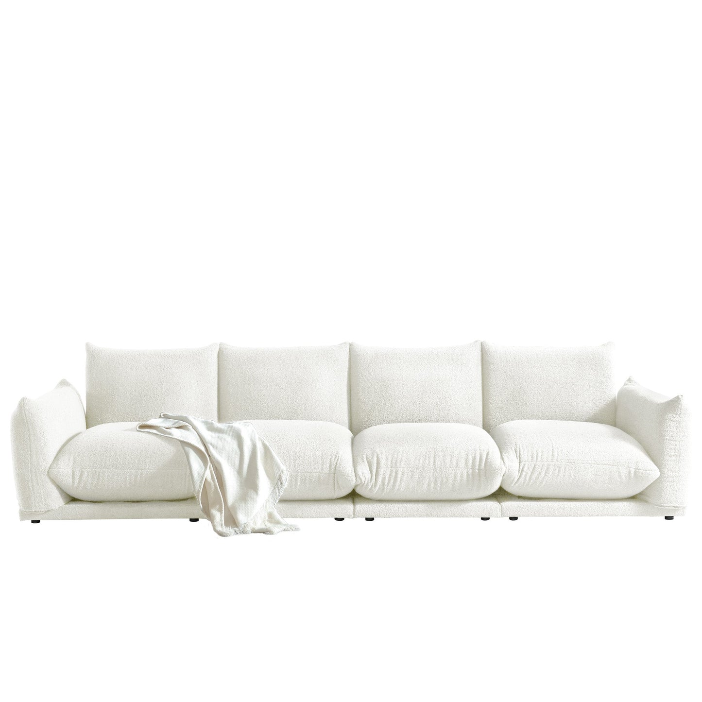 Modern Modular Cloud Sectional Couch Lambswool Fabric Chaise Oversized Sofa
