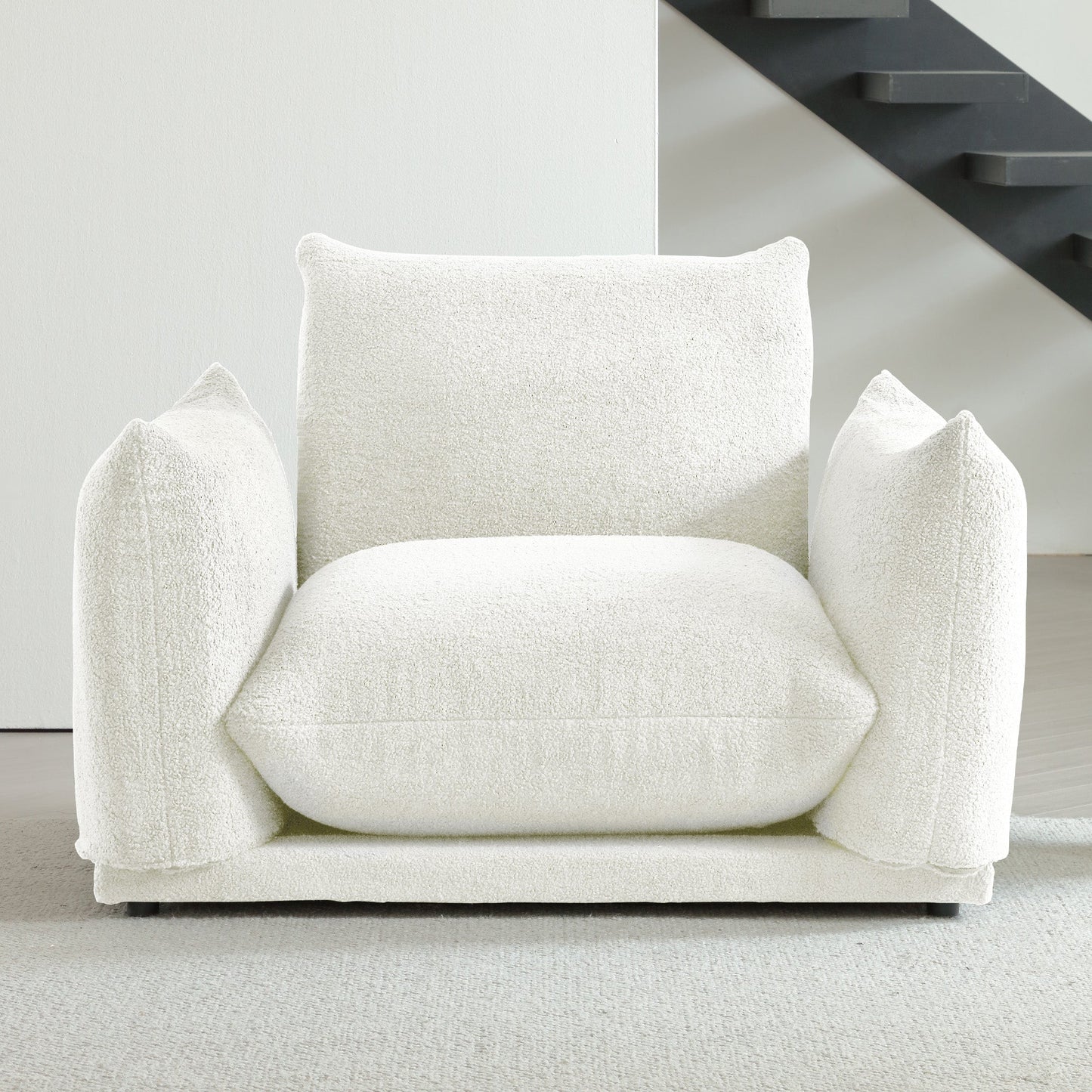 Modern Modular Cloud Sectional Couch Lambswool Fabric Chaise Oversized Sofa