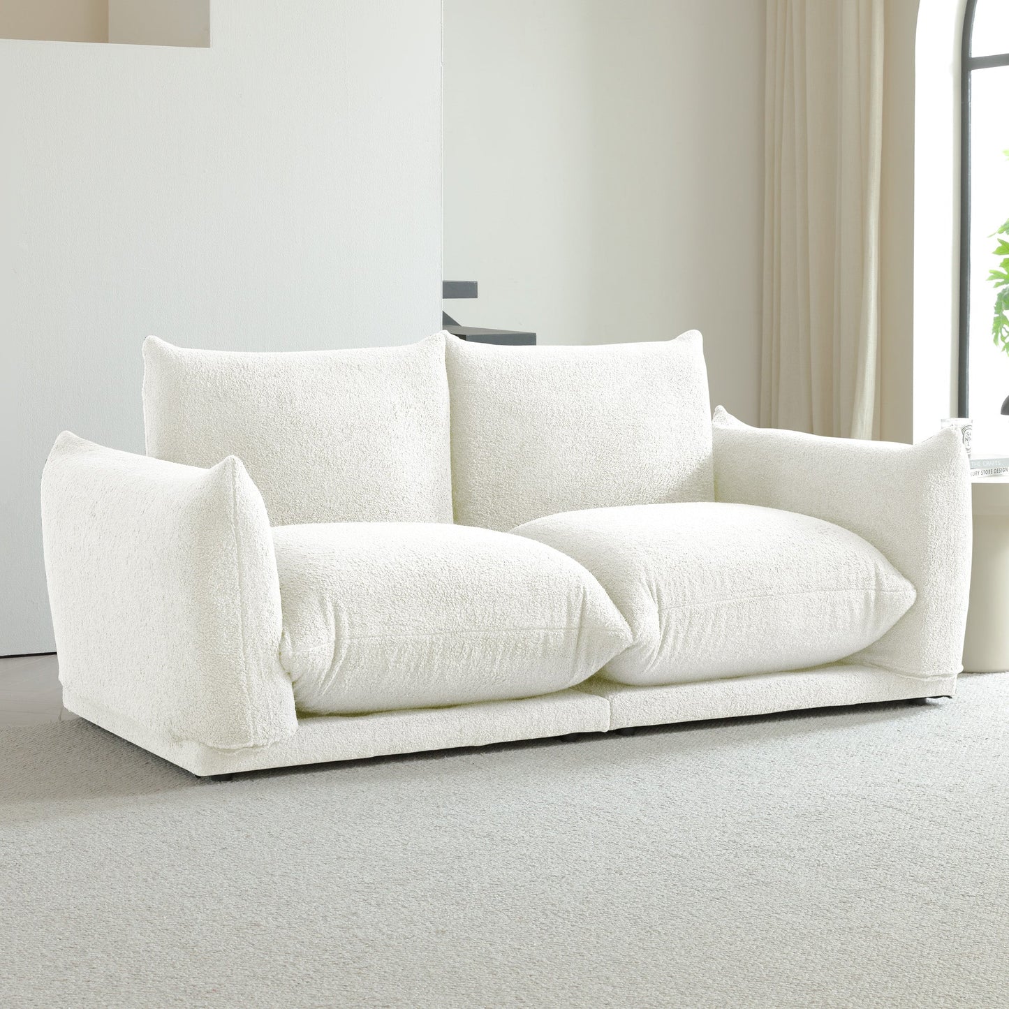 Modern Modular Cloud Sectional Couch Lambswool Fabric Chaise Oversized Sofa