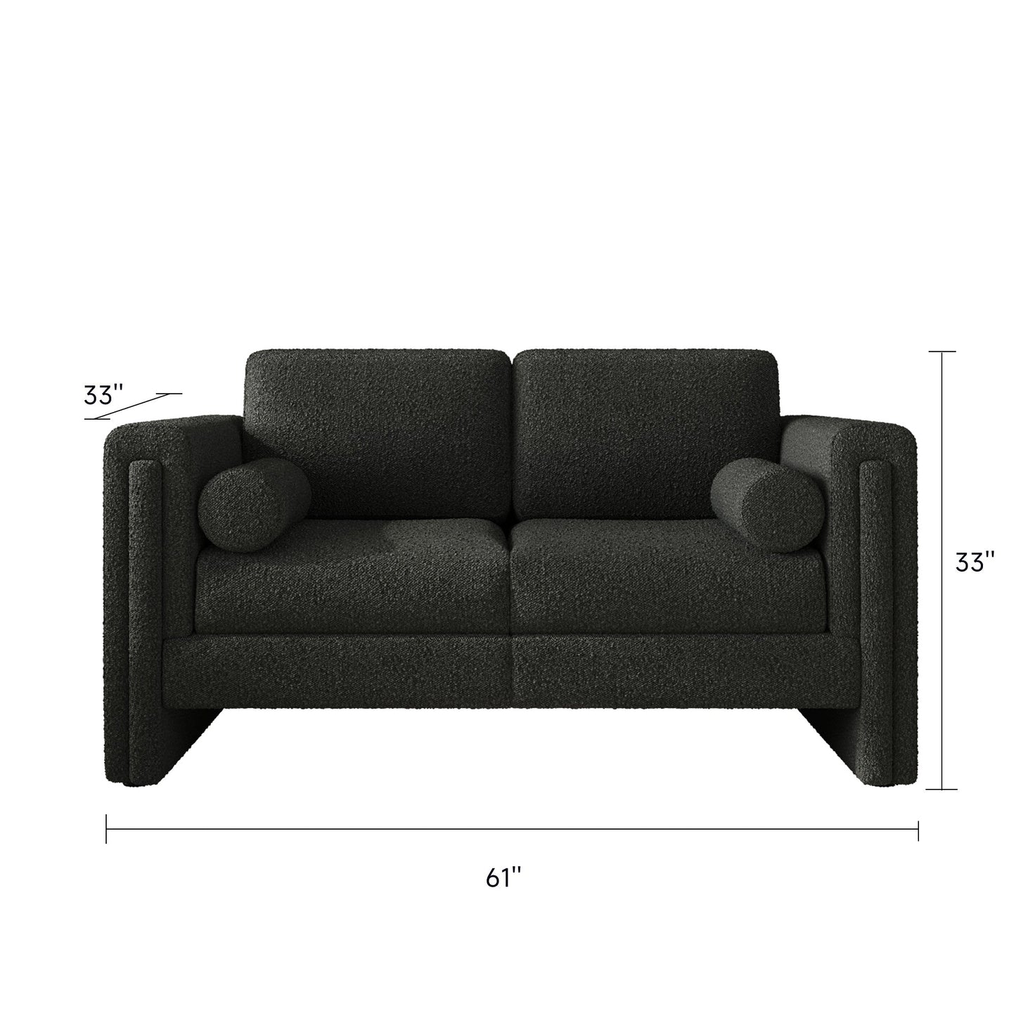 Fabric Loveseat Upholstered Two-Seater Sofa
