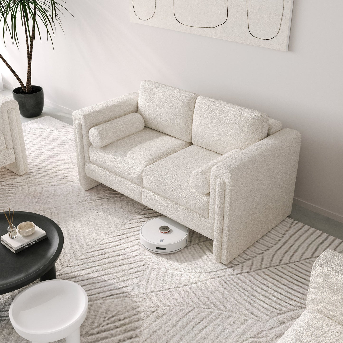 77" Three-seater Fabric Sofa for Living Room