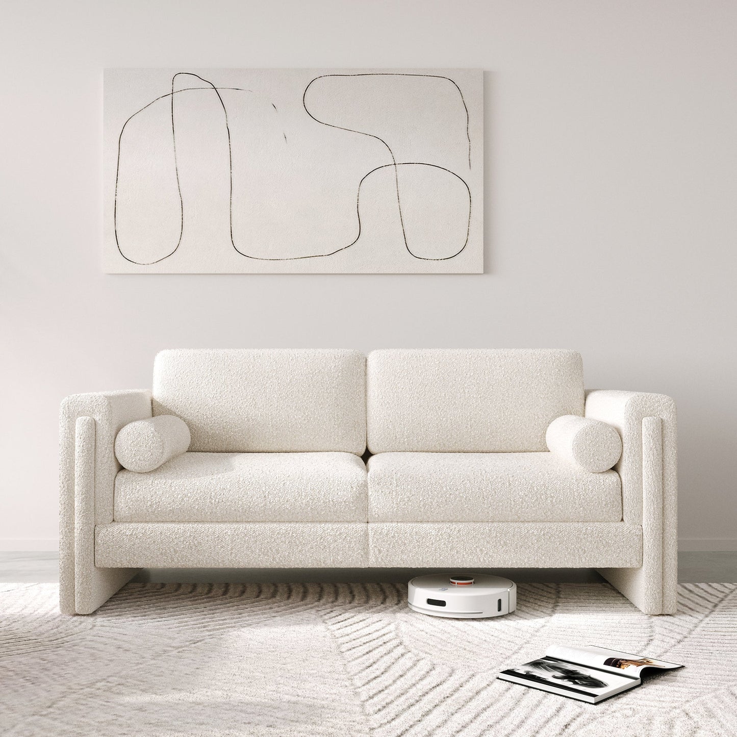 Fabric Loveseat Upholstered Two-Seater Sofa