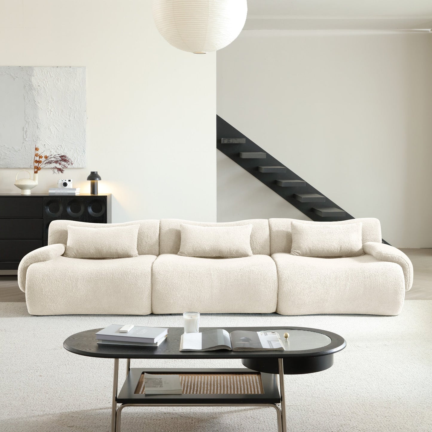 Modern Teddy Velvet Upholstered Sectional Sofa Modular Sofa