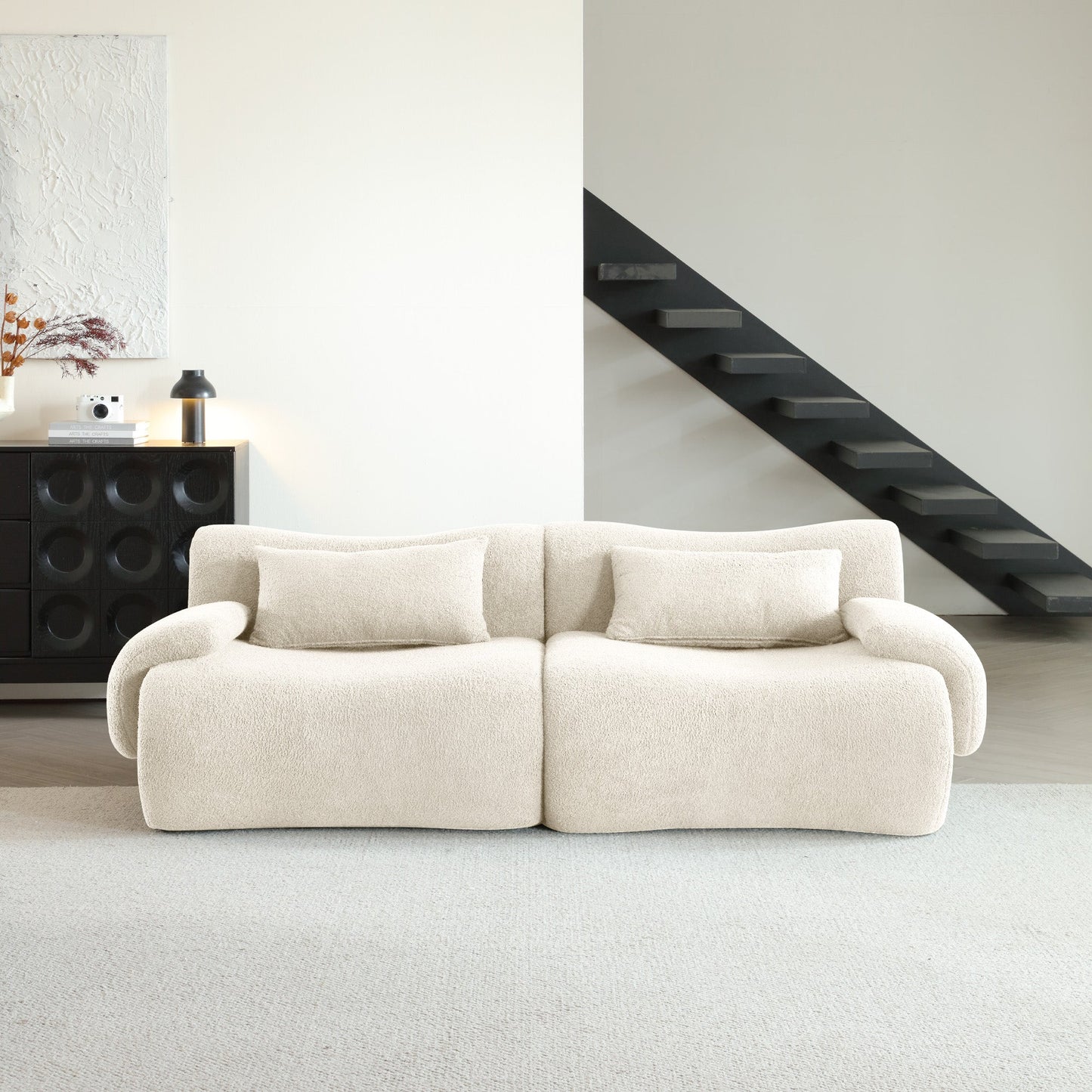 Modern Teddy Velvet Upholstered Sectional Sofa Modular Sofa
