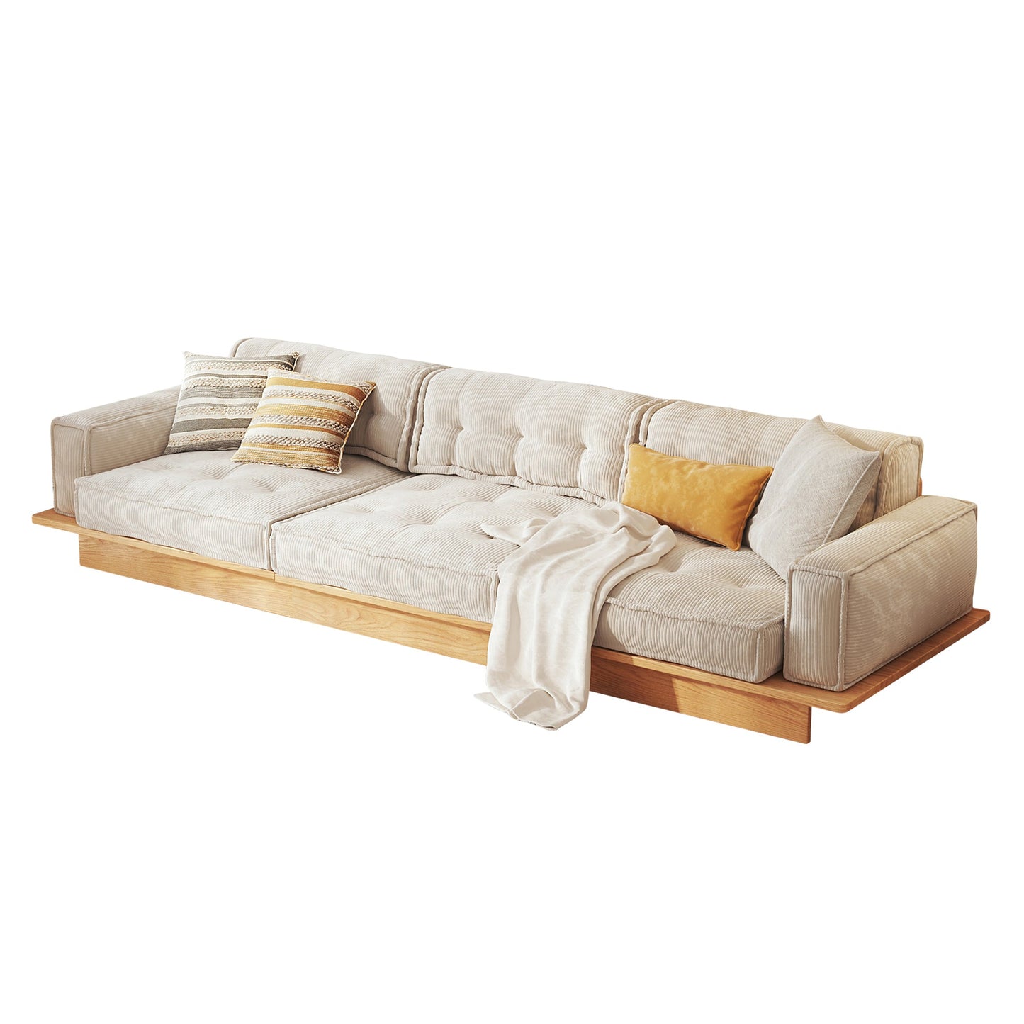 Velvet Sofa Combinable Multi-seater Bottom Drawer Design