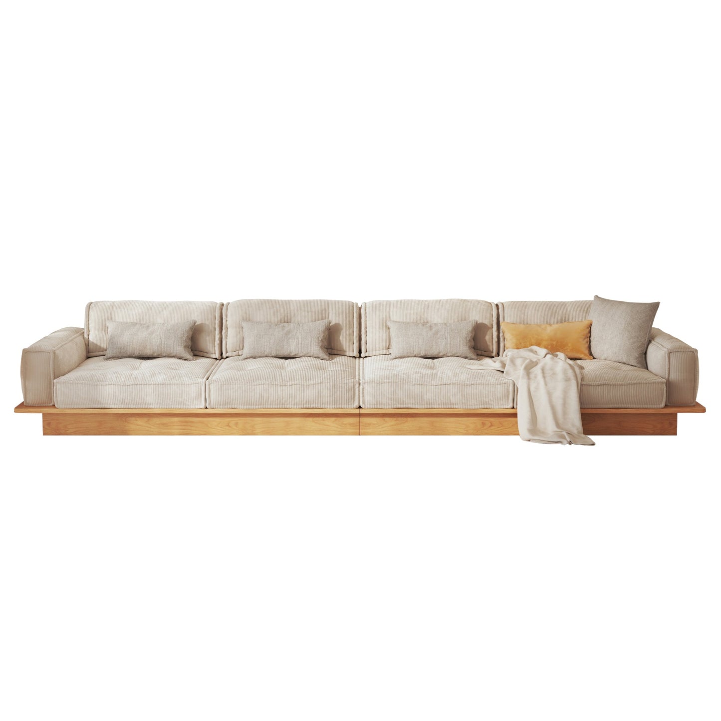 Velvet Sofa Combinable Multi-seater Bottom Drawer Design