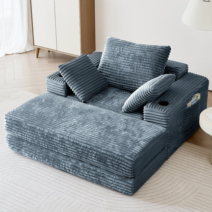 53.5” Modern Oversize Chaise Lounge Sofa Bed