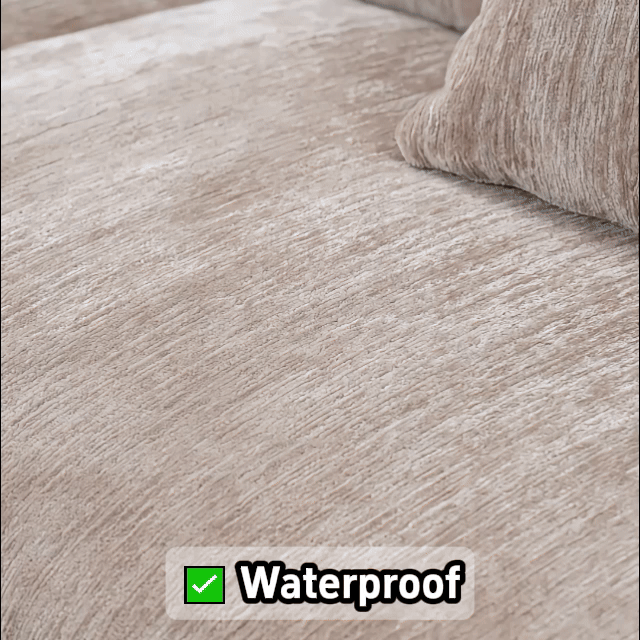 Contemporary Chenille Lounge Sofa with Removable Couch Cover