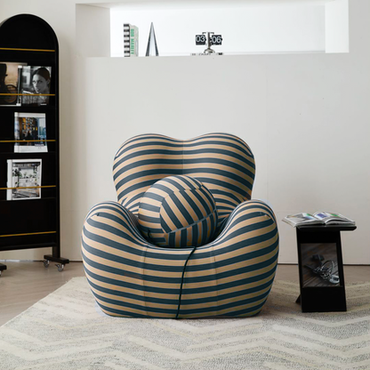 Creative Single Lounge Sofa Chair with Ottoman