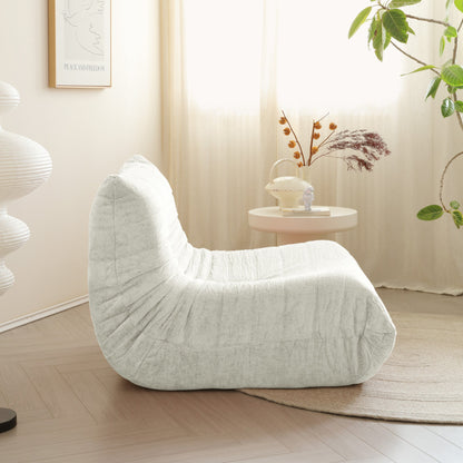 Lazy Compressed Foam Floor Couch Chenille Togo Sofa