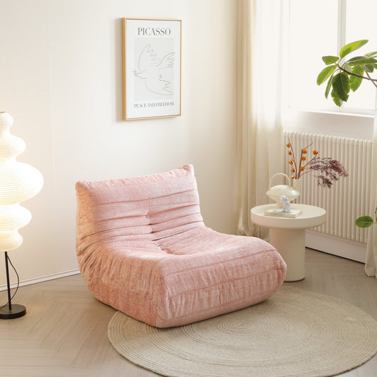 Lazy Compressed Foam Floor Couch Chenille Togo Sofa