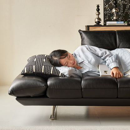 Living Room Double Sided Sofa with Leather Upholstery
