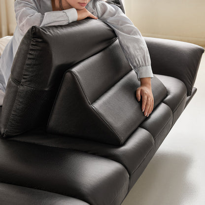 Living Room Double Sided Sofa with Leather Upholstery