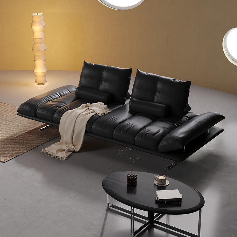Living Room Double Sided Sofa with Leather Upholstery