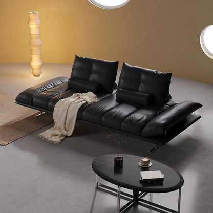 Living Room Double Sided Sofa with Leather Upholstery