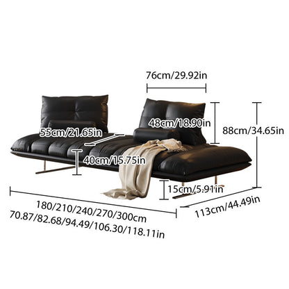 Living Room Double Sided Sofa with Leather Upholstery