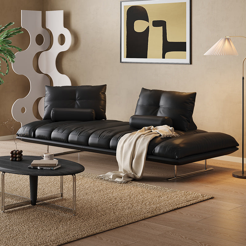 Living Room Double Sided Sofa with Leather Upholstery