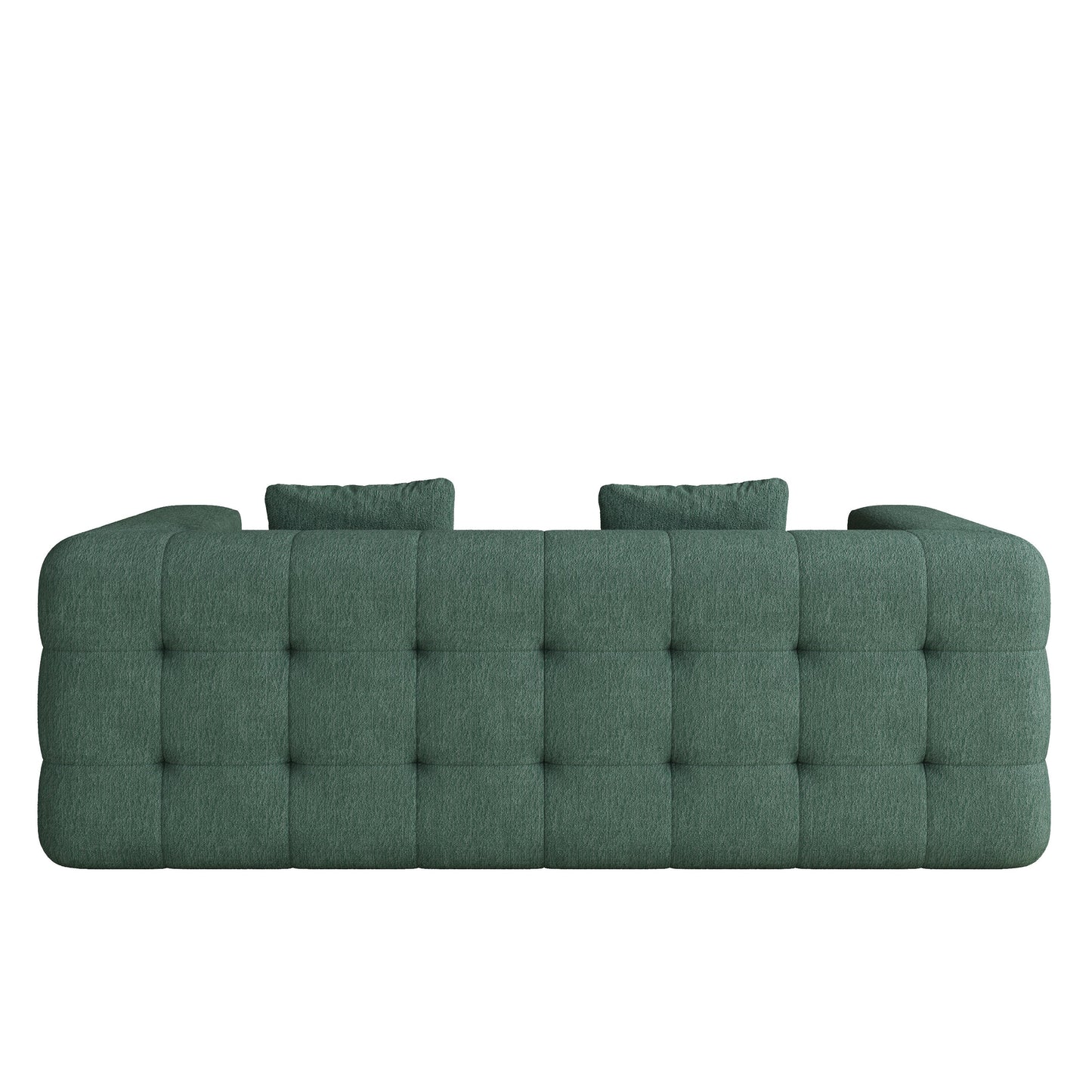 Modern Green Love Seat Sofa with Chenille Velve Fabric
