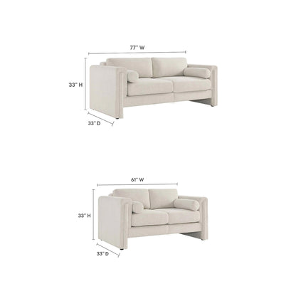 77" Three-seater Fabric Sofa for Living Room