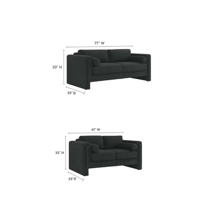 77" Three-seater Fabric Sofa for Living Room