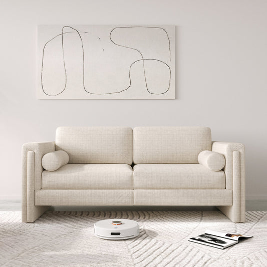 77" Three-seater Fabric Sofa for Living Room