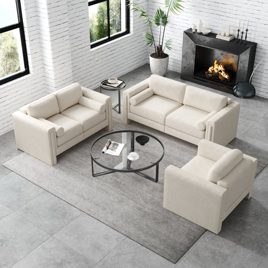 Modern Modular Sectional Sofa with Two Fabric Options
