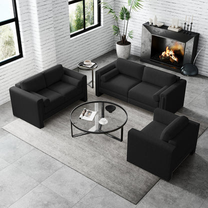 77" Three-seater Fabric Sofa for Living Room
