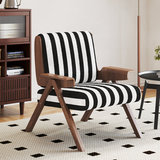 Upholstered Velvet Leisure Chair with Armrest