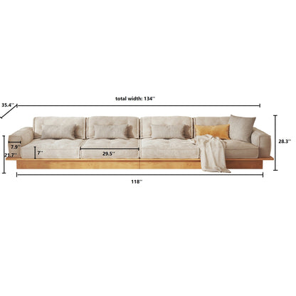 Velvet Sofa Combinable Multi-seater Bottom Drawer Design
